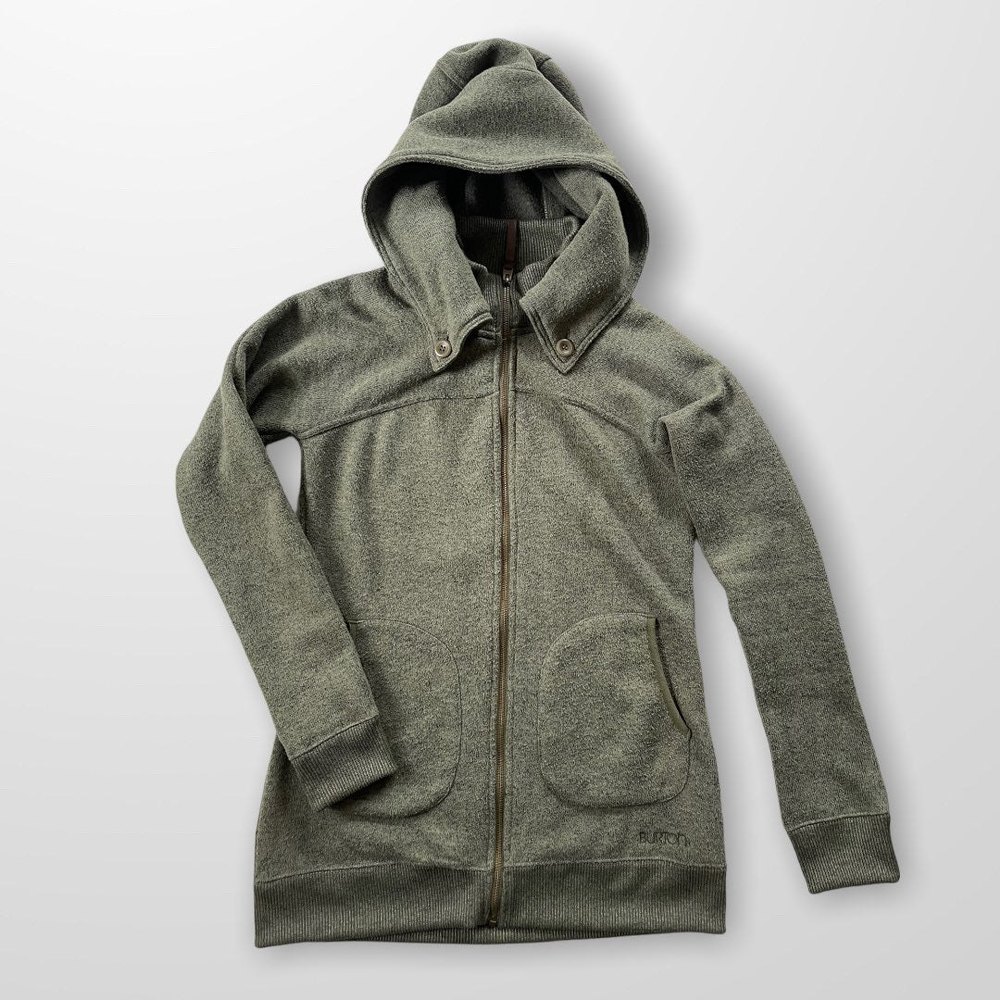 Women's Olive Green Hooded Sweater